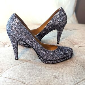 Silver Nine West Heels